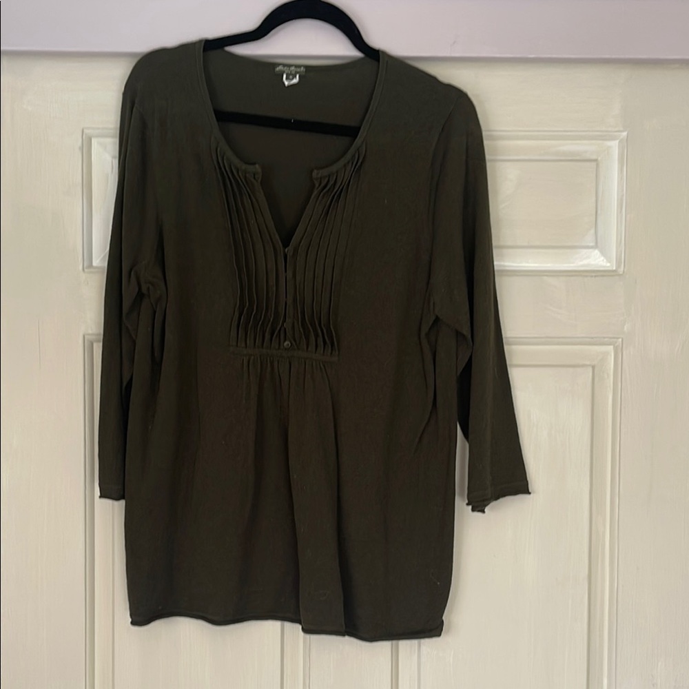 Olive Green Women's Top Size XL